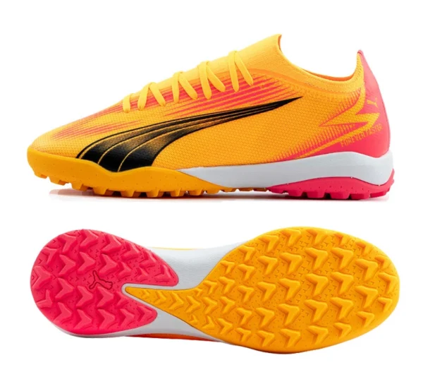 Chaussures De Football PUMA Ultra Match TT Sun Stream-Puma Black-Sunset G