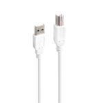 Câble Imprimante ACCSUP USB-A vers USB-B 2.0 1,8 m Blanc