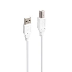 Câble Imprimante ACCSUP USB-A vers USB-B 2.0 1,8 m Blanc