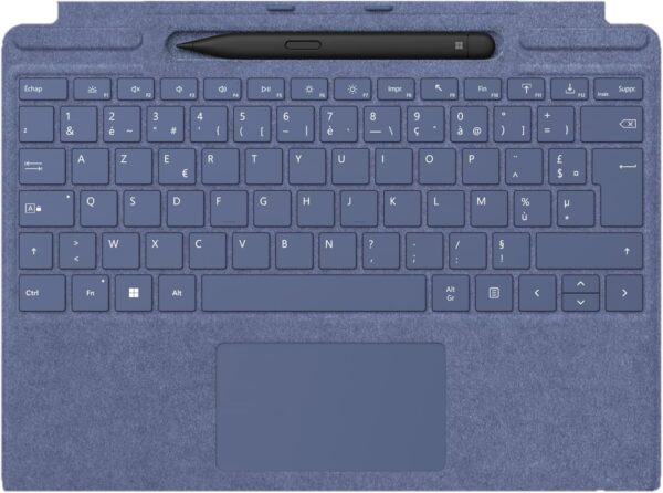 Clavier Sans Fil Microsoft Signature pour Surface Pro 8, 9 et X Avec Stylet Bleu Saphir