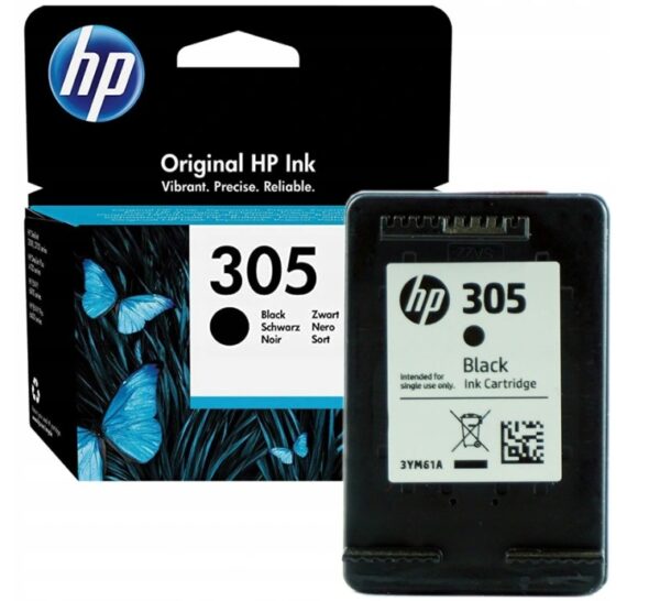 Cartouche D'Encre Noire Authentique HP 305