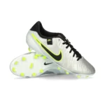 Chaussures De Football NIKE Legend 10 Academy FG / MG MTLC Silver / Black-Volt