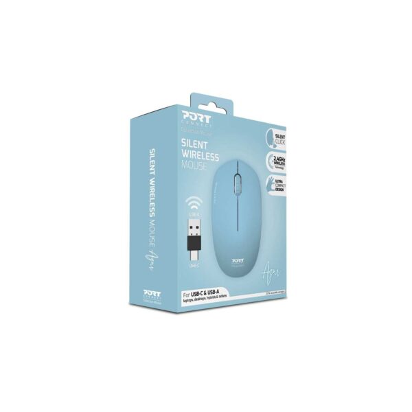Souris Bureau Ambidextre RF Sans Fil PORT DESIGNS 900544 - 2.4 GHz