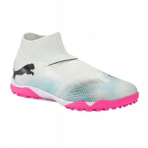 Chaussures De Football PUMA Future 7 Match+ LL TT Chaussures De Football Puma Blanc / Puma Noir / Poison Rose