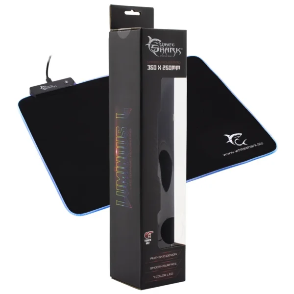 Tapis De souris Gaming WHITE SHARK Luminous XL - LED - 800 x 350 MM