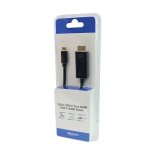 Câble 3m USB Type C Vers HDMI 4K TEMIUM Noir