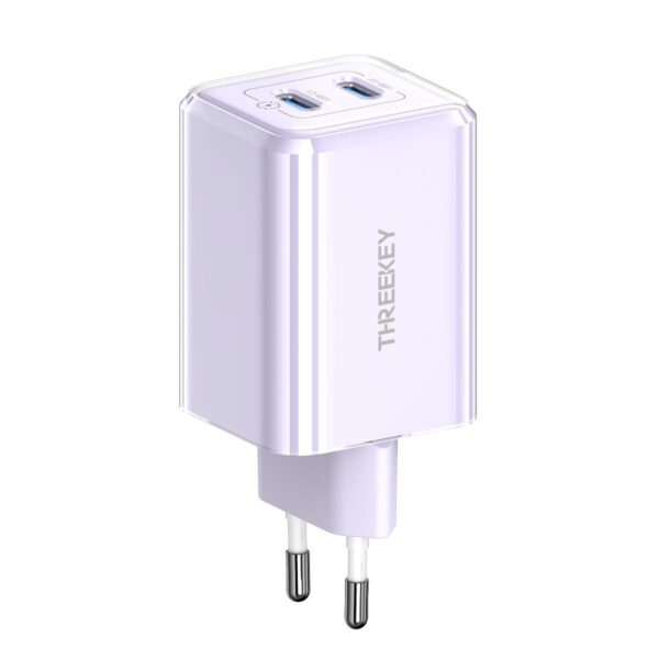THREEKEY Wall Charger TK111 PD35W 2 x USB-C Violet