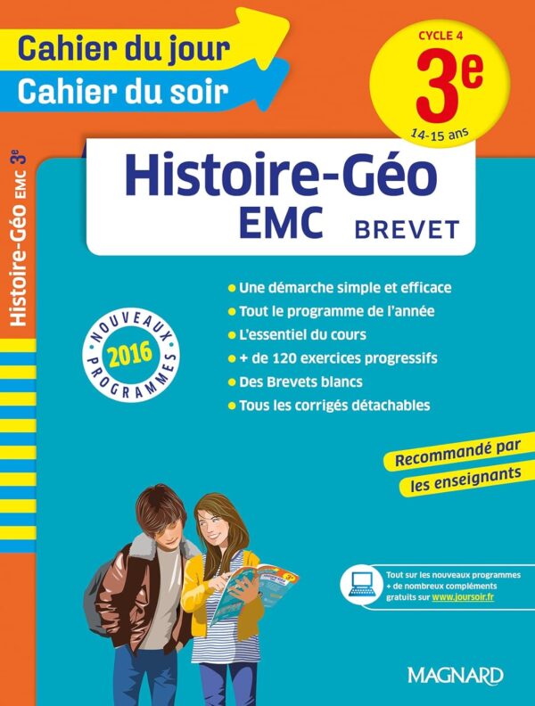 2016 Cahier Du Jour Cahier Dusoir Histoire-Géo-EMC 3e - Nouveau Programme 2016 / Nadine Daboval (Auteur)