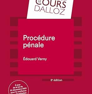 Procédure Pénale 8Ed / Édouard Verny (Auteur)
