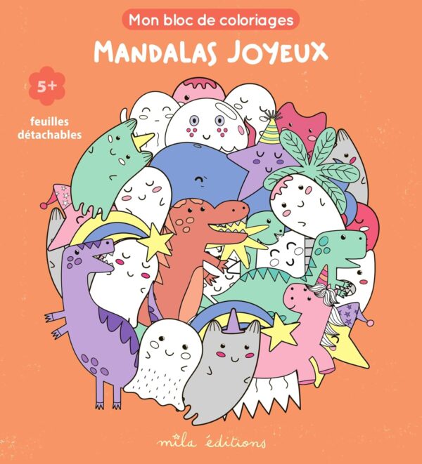 Mon Bloc De Coloriages - Mandalas Joyeux, Dès 5 Ans: Feuilles Détachables