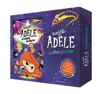 Mortelle Adèle Le Coffre Galactique. Avec Mortel Adèle Et La Galaxie Des Bizarres, 1 Carnet, 1 Planche De Stickers, 5 Cartes Collectors, 1 Bracelet Membre, 1 Passeport Galactique