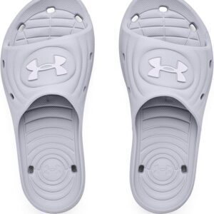 Tongs UNDER ARMOUR - Pour Enfants - Blanc/Gris