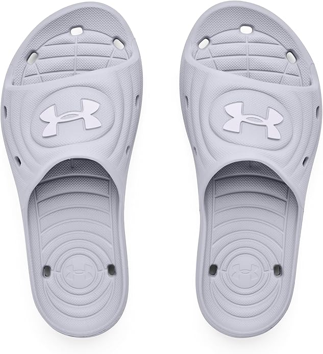 Tongs UNDER ARMOUR - Pour Enfants - Blanc/Gris