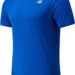 T-Shirt De Course Professionnel NEW BALANCE À Manches Courtes MT11205 Pour Homme - Bleu