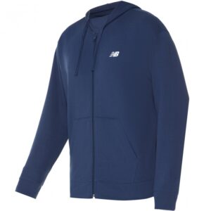 Sweat-Shirt À Capuche Zippé NEW BALANCE Stacked Logo Pour Homme MJ41501NNY 2XL - Bleu