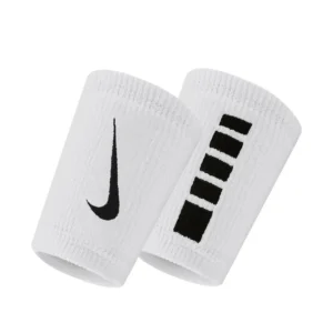 Manchons NIKE Elite Doublewide Wristbands 2 PK - Blanc