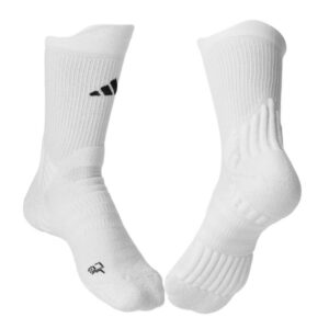 Chaussettes De Tennis Matelassées ADIDAS Mi-Mollet (1 paire) - Blanc / Noir