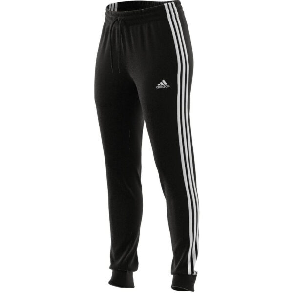 Pantalon De Survêtement ADIDAS Essentials 3-Stripes Pour Femme Avec Élastique - Noir/ Blanc