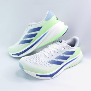 Chaussures De Course ADIDAS IF3015 Supernova Rise Pour Homme - Blanc Nuage / Bleu Merveilleux / Vert Étincelant