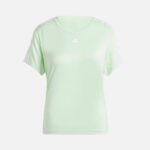 T-Shirt D'Entraînement ADIDAS IS4213 À 3 Bandes Pour Femme - Vert Étincelant / Blanc