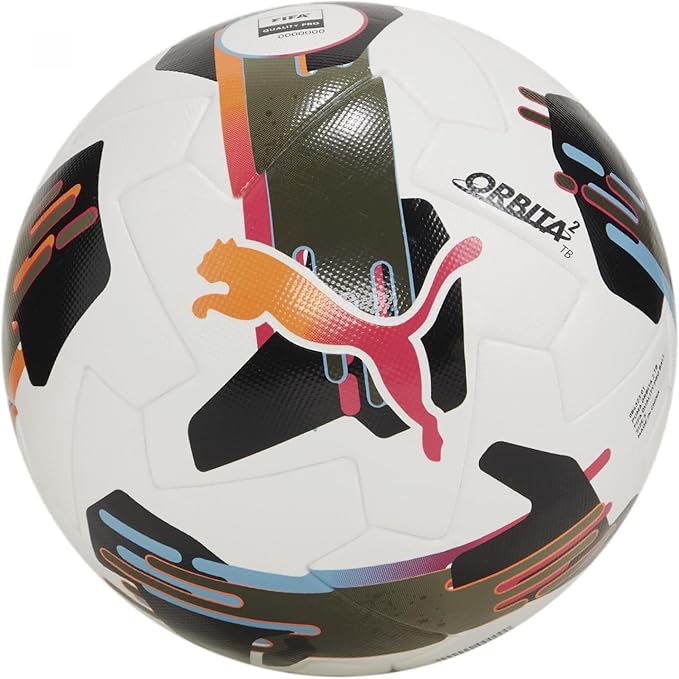 Ballon De Football PUMA Orbita 2 TB FIFA Quality 084323-01 (Taille 5) - Blanc / Noir / Marron