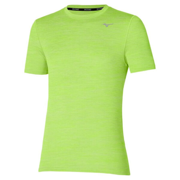 T-Shirt De Course MIZUNO Impulse Core Pour Homme - Vert Fluo