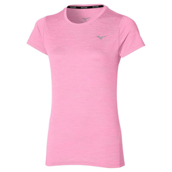 T-Shirt De Course À Manches Courtes Mizuno Impulse Core Tee J2GAA721-66 Pour Femme - Rose