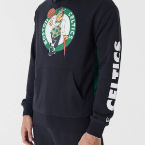 Sweat À Capuche NEW ERA NBA Boston Celtics Mesh Panel Oversized - Noir / Blanc / Vert
