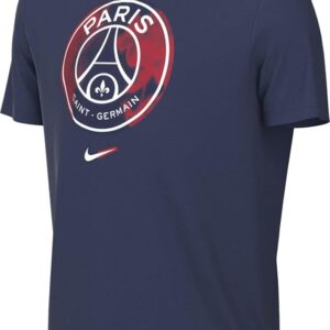 T-Shirt NIKE PSG 24/25 Crest Junior Mixte Coton - Bleu Marine