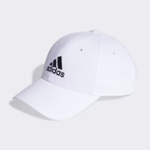 Casquette De Baseball ADIDAS En Coton Sergé Pour Homme -Grande Taille - Blanche