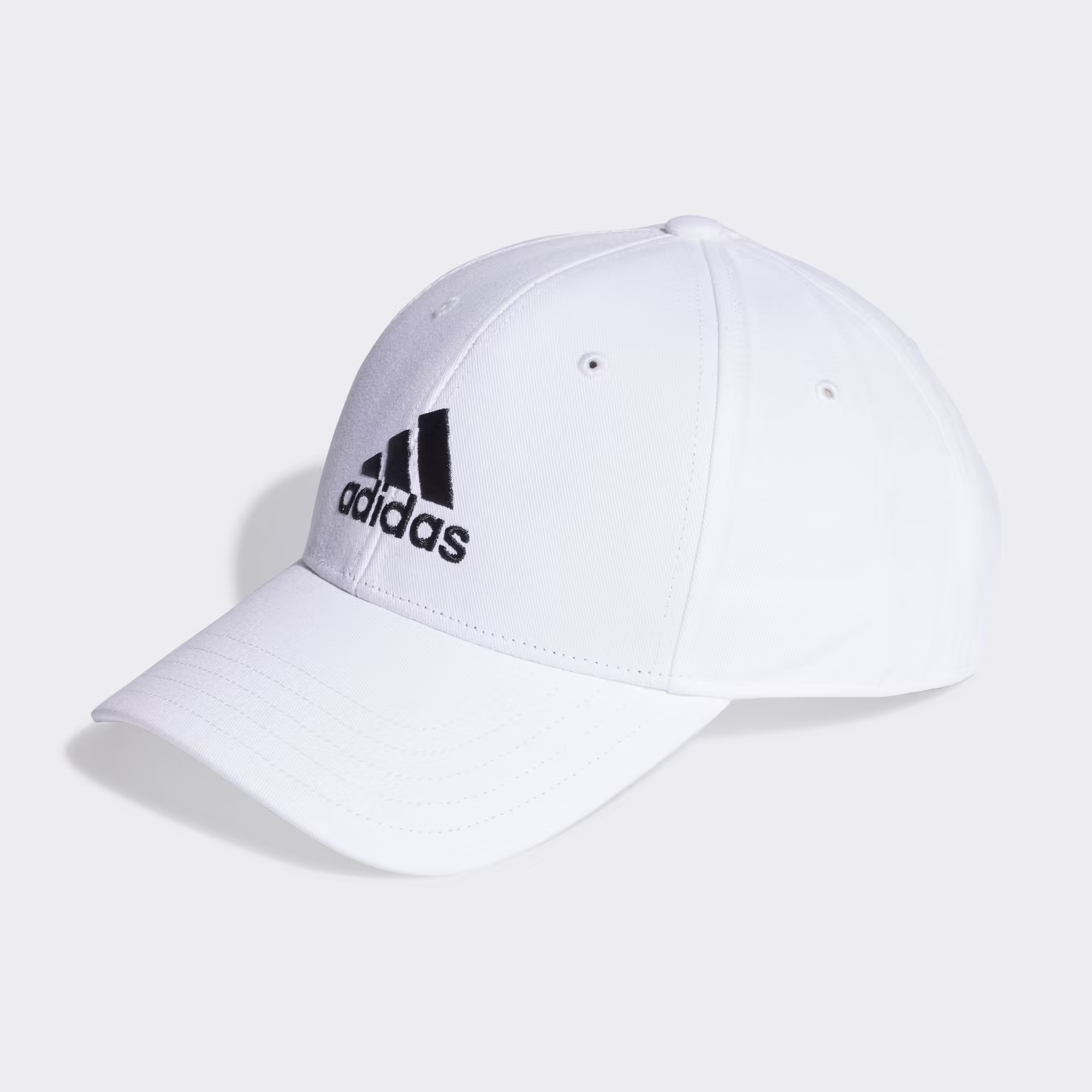 Casquette De Baseball ADIDAS En Coton Sergé Pour Homme -Grande Taille - Blanche
