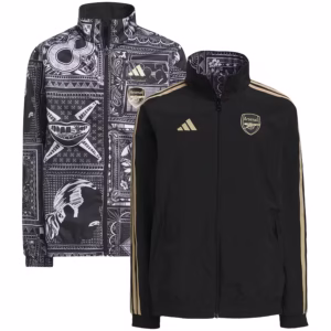 Veste d'Entraînement Ian Wright Réversible ADIDAS Arsenal Anthem - 2023-2024 - Noir