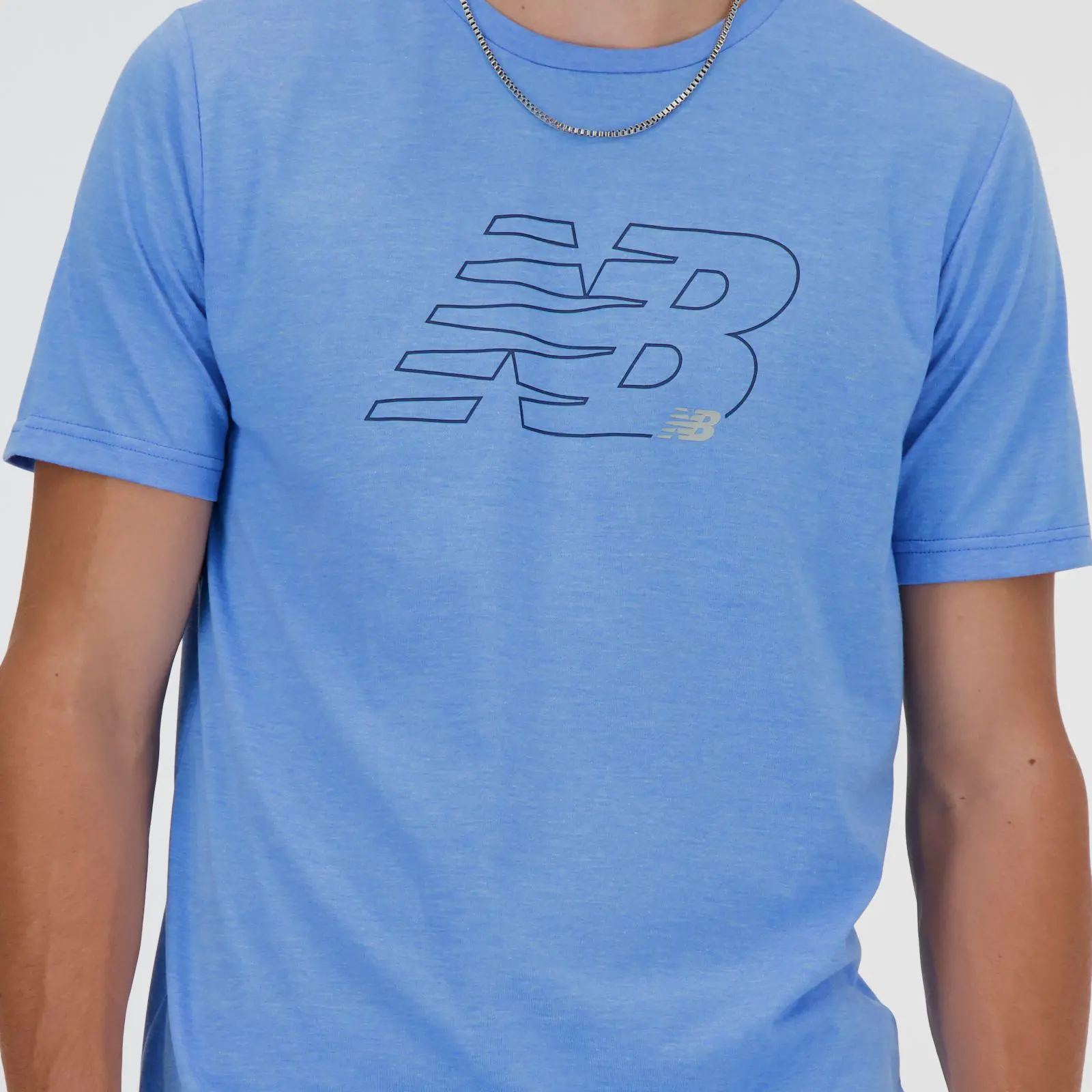 T-Shirt À Manches Courtes NEW BALANCE Heathertech Graphic Pour Homme - Bleu
