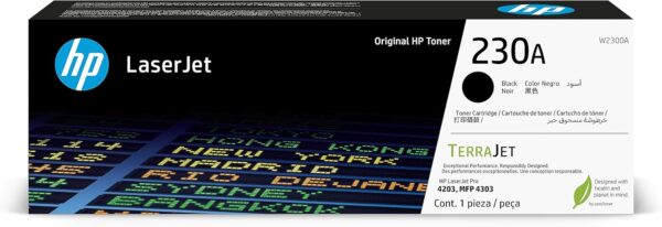 Cartouche De Toner (W2300A) HP 230A Original Laserjet - Pour Color Laserjet Pro 4201, 4203, MFP 4301, MFP 4303 - Noir