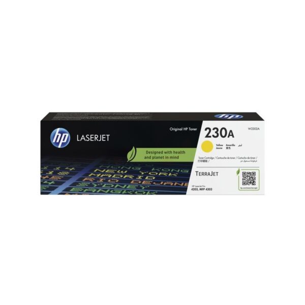 Cartouche De Toner (W2302A) Laserjet HP 230A - Original - Pour Color Laserjet Pro MFP 4301/ MFP 4303 - Jaune