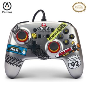 Manette Filaire Améliorée PowerA Mario Kart pour NINTENDO Switch