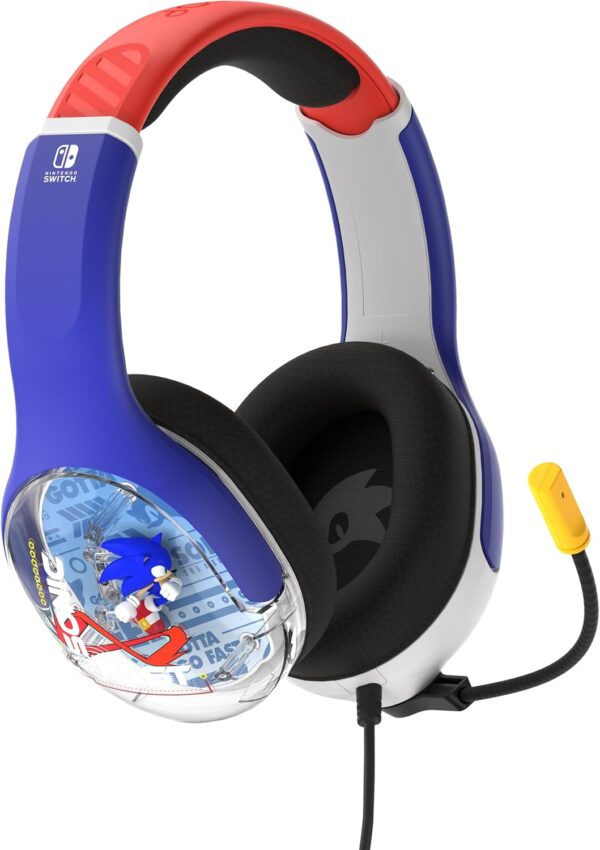 Casque Filaire PDP NSW Realmz Airlite Plus Wired Sonic Pour Nintendo Switch et Nintendo Switch Modèle OLED Blanc et Bleu