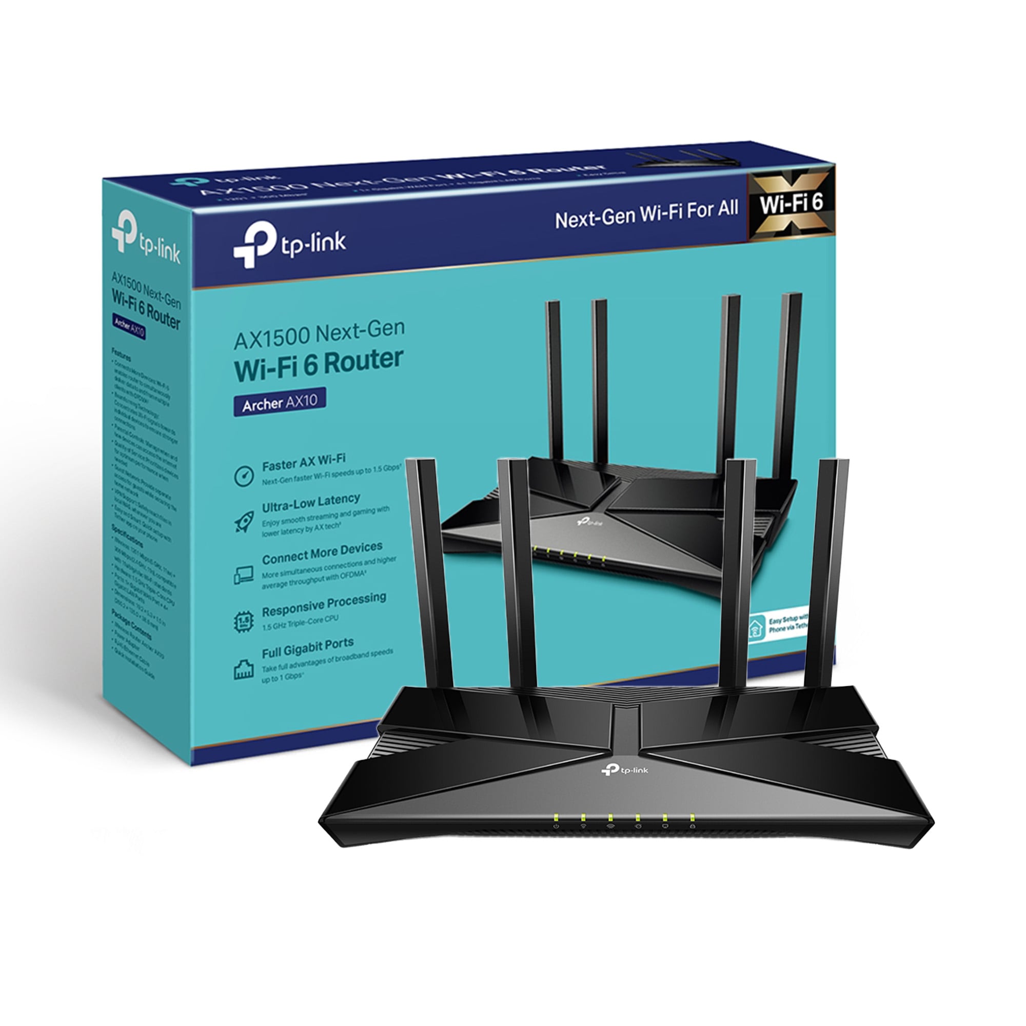 Routeur TP-LINK Wi-Fi 6 AX1500 - Noir