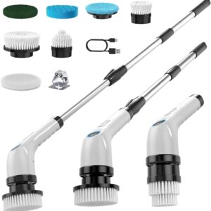 Brosse De Nettoyage Électrique Avec Manche Extensible Réglable