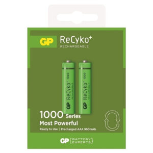 2 Piles GP Recyko+ AAA 950mAh Rechargeables