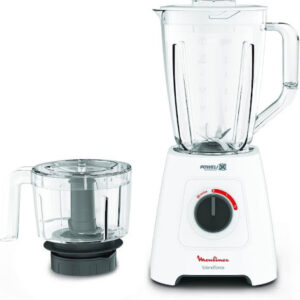 Mixeur MOULINEX LM42X110 Avec Broyeur À Glace Et Hachoir, 600W - Blanc