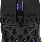 Souris Gaming Filaire KONIX Drakkar Aegir Ultra Light 70G Pour PC, 7 Boutons, 7 Niveaux DPI, Rétroéclairage LED Arc-En-Ciel - Noir