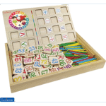 Jeu En Bois LEXIBOOK Bio Toys: L'École Des Maths -  Beige
