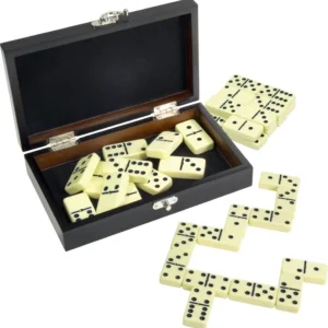 Coffret Dominos A2403104 Cloutés 28 Pièces Bois