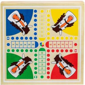 Coffret De Jeux De Société En Bois - 5 En 1 - De La Marque WDK / Wonderkidz