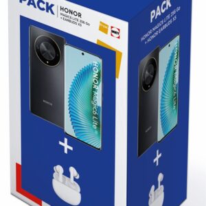 Pack Smartphone HONOR Magic 6 Lite 6.78" - 5G Double nano SIM - 256GB - Noir Minuit + Earbuds X5 Blanc