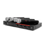 Système Sans Fil VHF BoomToneDJ VHF Quattro M GR3 Avec Récepteur 4 Canaux + 4 Micros Main Dynamiques Sans Fil