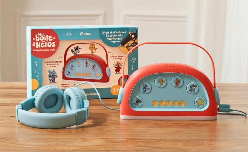 Conteuse Pour Enfants AUZOU Ma Boîte À Héros - Dès 3 Ans Avec 25 Histoires Incluses