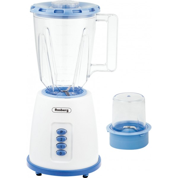 Mixeur Avec Broyeur ROSBERG R51162B 500W - 1,5L - 2 Vitesses + Fonction Pulse - Blanc