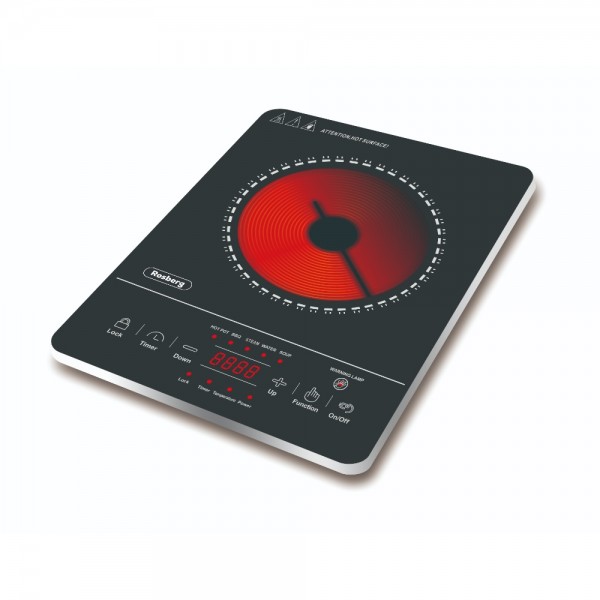 Plaque De Cuisson Infrarouge VOLTZ OV51445M, 2000W, Affichage LED - Noir